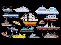 Water Vehicles Boats Ships Fun Educational Learning Video