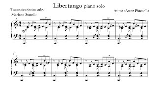 Download lagu 'LIBERTANGO' FREE PIANO SHEET MUSIC - Astor Piazzolla arr. Mariano Statello mp3