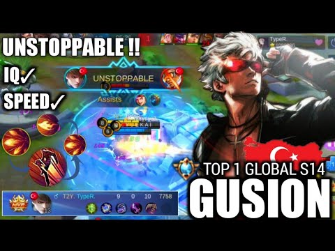 TOP 1 GLOBAL GUSION S14 SUPER FAST HAND COMBO KILLS WITH IQ 999 ~ GUSION GAMEPLAY BY TYPER
