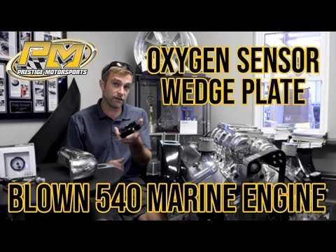 Marine Engine Oxygen Sensor Wedge Plate on Blown 540 Big Block at Prestige Motorsports