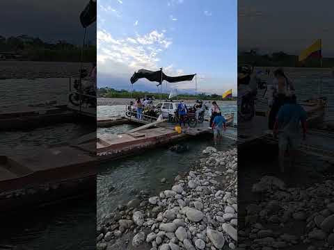 parte 1: Paso vehiculos al planchon del rio ariari hacia el Castillo Meta #travel #colombia
