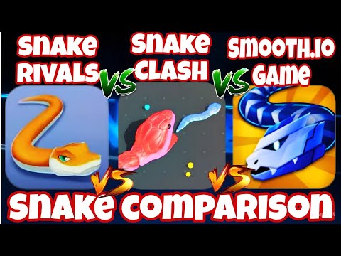 Snake Rivals Vs Snake Clash Vs Smooth.io Comparison of Snake Battle