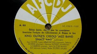 King Oliver's Creole Jazz Band -Snake Rag (1923)