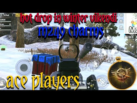 Hot drop in winter vikendi | m249 is lit | ace players | pubg mobile