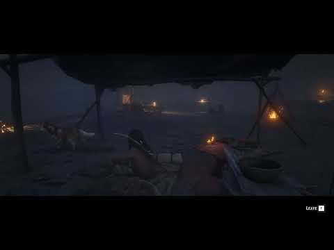 A night on the beach - Native American camp in Red Dead Online