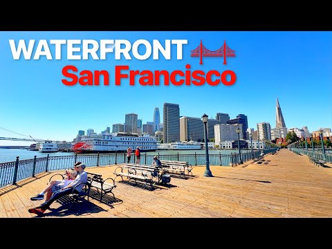 San Francisco, Waterfront Walk | The Embarcadero, Pier 7 & Ferry Building | 4K