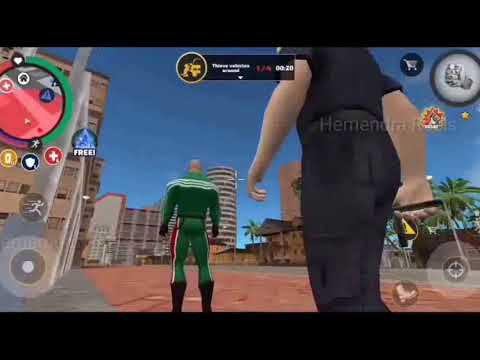 Rope hero game police 🚨 fight.