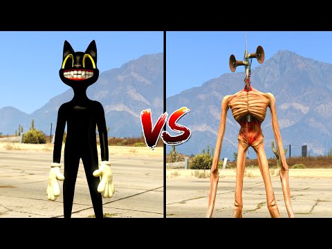 GTA 5 SIREN HEAD VS GTA 5 CARTOON CAT - WHO IS BEST?