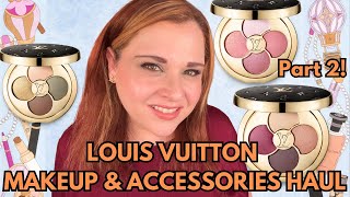 LOUIS VUITTON LA BEAUTÉ Makeup & Accessories Haul! Shopping VLOG,  Eyeshadow Review, Lipstick Review
