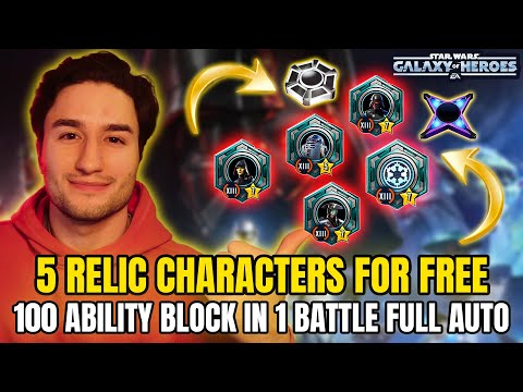 Unlock 5 Relic Characters for FREE! 100 Ability Block in 1 Battle FULL AUTO! Easy Stealth Trick!