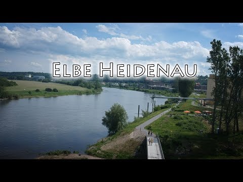 Drohnenflug Elbe Heidenau Sonntags-Flug bei schönen Wetter