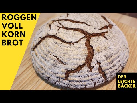 Nur mit Vollkornmehl wird dieses Roggenbrot gebacken | Roggen Vollkornbrot | 100% Pures Vollkorn