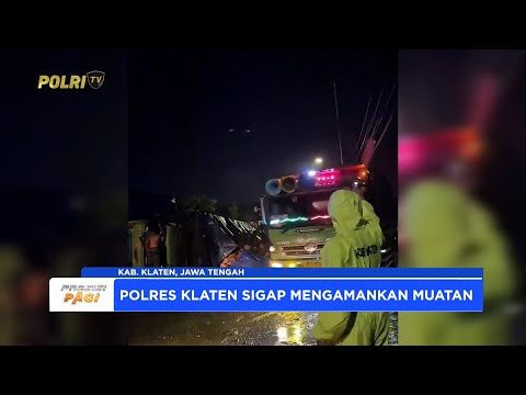 TRUK ALAMI LAKALANTAS AKIBATKAN MUATAN TUMPAH KE BADAN JALAN