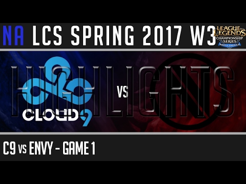 Cloud 9 vs Team Envy Highlights Game 1 - NA LCS week 3 Day 2 Spring 2017 - C9 vs NV G1