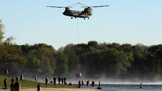 Massive Aerial Firefighting: 4x Chinook &amp; 1x Cougar Helicopters in Action at ASK 't harde
