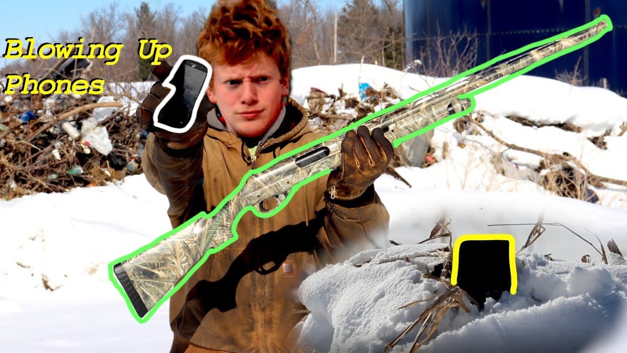 Shooting Grannys Phone with a Gun --  Alcatel One Touch pop icon vs 12 Gauge Benelli
