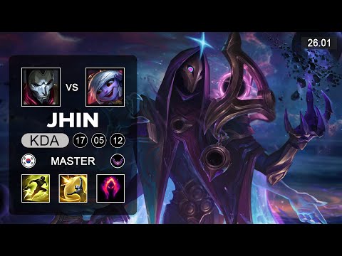 Jhin vs Tristana ADC - KR Master - Patch 26.01 Season 16