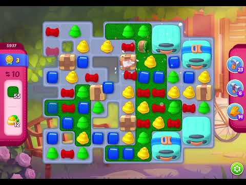 HomeScapes Level 5937 no boosters (22 moves)