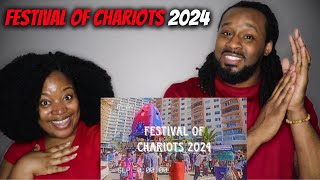 🇿🇦 AMERICAN COUPLE FIRST LOOK AT FESTIVAL OF CHARIOTS 2024! | The Demouchets REACT South Africa