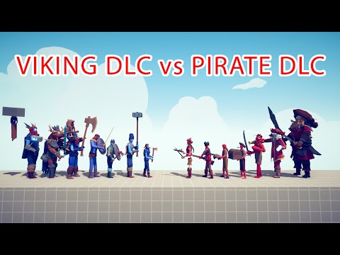VIKING DLC TEAM vs PIRATE DLC TEAM - Totally Accurate Battle Simulator TABS