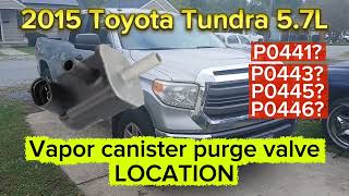 2015 Toyota Tundra 5.7L Vapor canister purge valve LOCATION