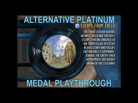 Escape from Theed - (Flash Speeder) Alternative Platinum Medal Playthrough - Battle for Naboo