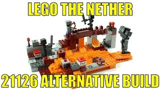YouTube thumbnail: LEGO MINECRAFT 21126 ALTERNATIVE BUILD THE NETHER
