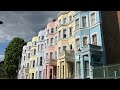 Rainy Walk In Notting Hill London UK Rain Sounds Relaxing Ambiance 4K