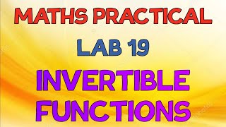 MATHS PRACTICAL//LAB 19//INVERTIBLE FUNCTIONS//HOW TO WRITE IN OBSERVATION BOOK