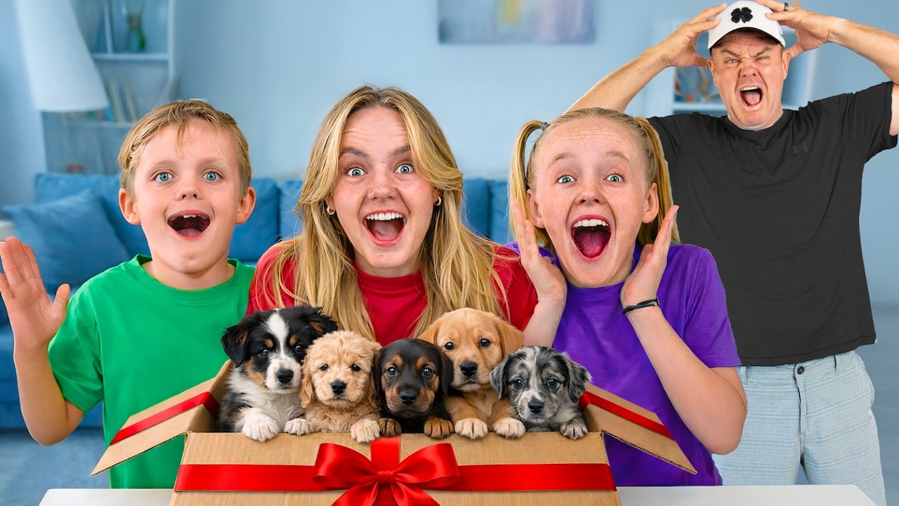 Dad’s MAD! We got 5 Puppies!