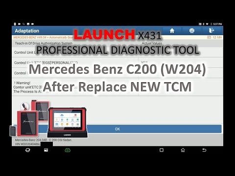 Mercedes Benz C200 (W204) replace New TCM by LAUNCH X431