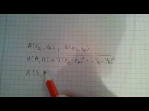 Distanta dintre 2 puncte in plan