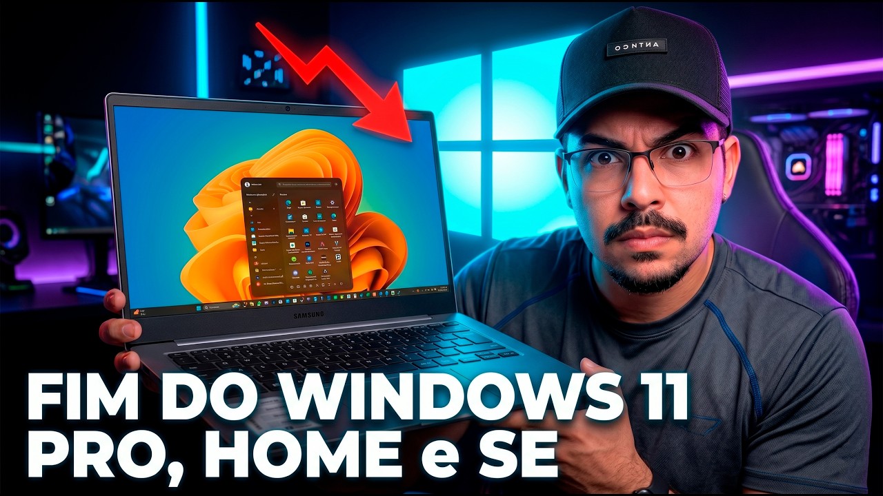 FIM DO WINDOWS 11 Home, PRO e SE! ⚠️ -15% de Desempenho no 26H1 (IA de 4GB era da MS  )