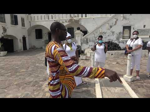 Court Yard with White Devils Graves at Cape Coast African Holocaust Dungeons - Ghana Dec 2020 Tour