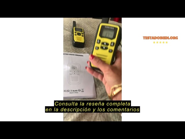 Vídeo relacionado con KOMVOX Walkie Talkie Profesional USB Recargable, Walky Talky Adultos para Montaña Emisoras - Amarillo