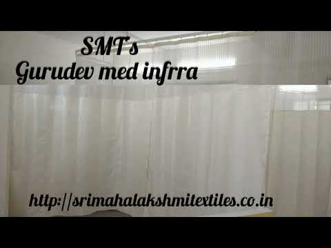 Water repellent fabric cream hospital cubicle track and curt...