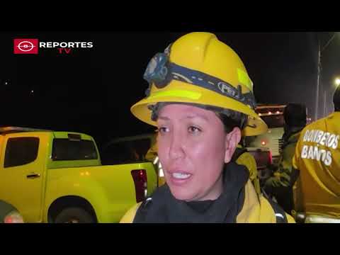 🚨🔥 #EMERGENCIA | Incendio forestal consume más de 15 hectáreas en la vía Pelileo–Baños
