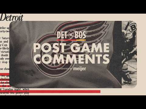 Mo Seider, Dylan Larkin & Todd McLellan Post Game @ BOS | Jan. 14, 2026