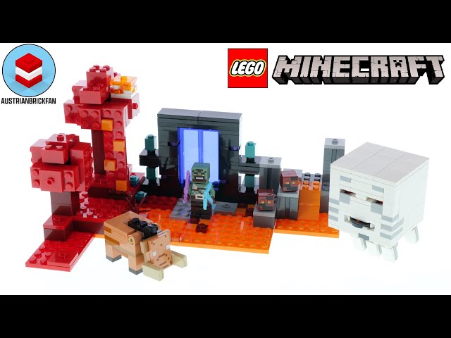 Vídeo relacionado con LEGO Minecraft La Emboscada en el Portal del Nether - Juguete de Construcción con Figura de Orco Guerrero y Criaturas Inc. Ghast y 2 Cubos de Magma - Regalo Gamer para Niños y Niñas de 8+ Años 21255