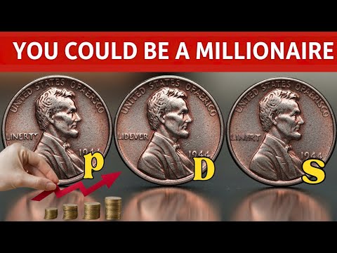 1944-p,1944-d,1944-s PENNIES WORTH MONEY !HOW MUCH IS IT WORTH AND WHY ?