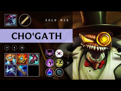 Cho'Gath Mid vs Zed - KR Master Patch 25.24