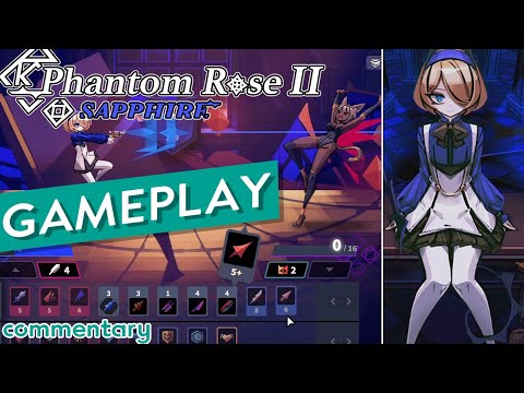 Cute & Dark Roguelike Deckbuiling - Phantom Rose 2 Sapphire Gameplay