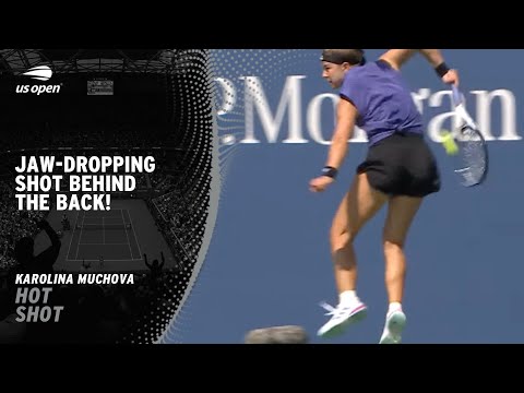 KAROLINA MUCHOVA HITS THE SHOT OF THE YEAR!!! | 2024 US Open