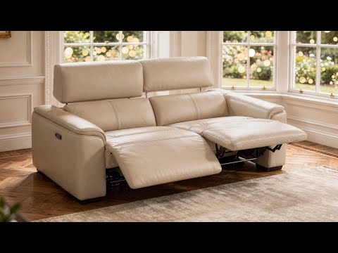 Calvera Kollektion - Dreifach verstellbare Kopflehnen elektrisch & USB-C | Sofanella