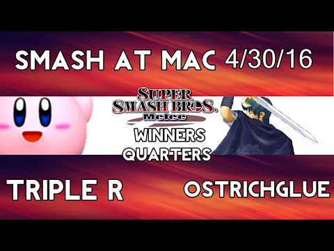 Smash@Mac 4/30/16 - Triple R vs OstrichGlue (SSBM WQ)