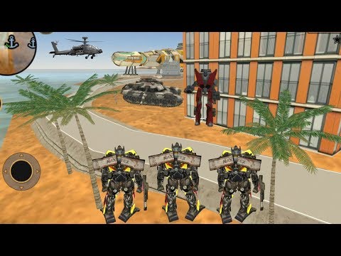 Vegas Crime Simulator (Robot Transformer Fight Autobot Car Robot) Robot Broken 🥥 Coconut Tree - HD