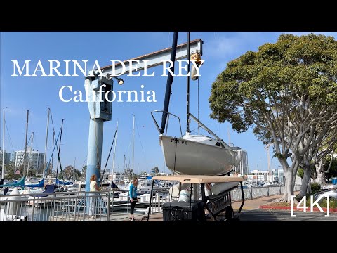 Marina del Rey, California - 30 minutes walk [4K]