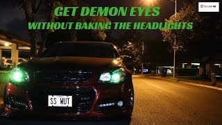 Install demon eyes without opening the headlight