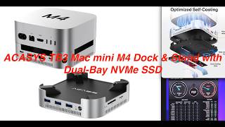 ACASYS TB3 Mac mini M4 Dock & Stand with Dual-Bay NVMe SSD