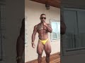 Muscle worship yellow super pose trunk